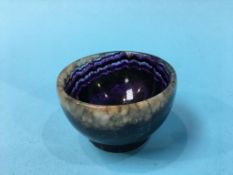 A small blue John bowl, 6cm diameter, 4cm high