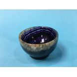 A small blue John bowl, 6cm diameter, 4cm high