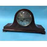 A mahogany mantle clock