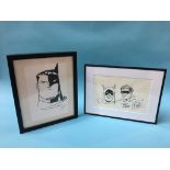 Two Limited Edition 'Batman' and 'Batman and Robin' Bob Kane prints