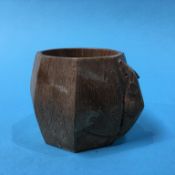 A 'Mousey' Thompson oak napkin ring