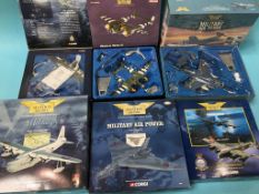 Six boxed Corgi model aeroplanes