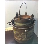 Three metalwork buckets