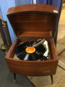 A Pye teak black box record player