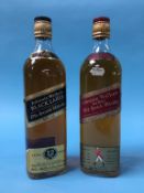 Two bottles of Johnnie Walker Whiskey (2)