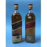 Two bottles of Johnnie Walker Whiskey (2)