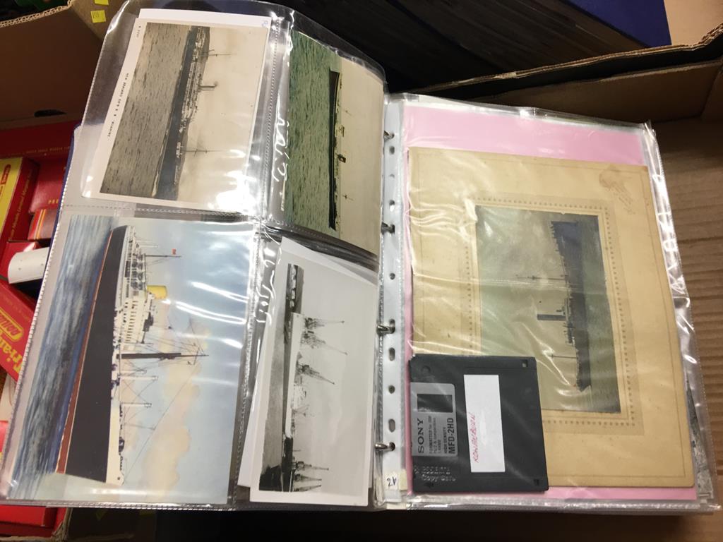 Five volumes of shipping related postcards etc. - Image 2 of 6