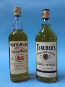 A bottle of Teachers Whiskey and Mackay Whiskey (2)