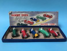 A boxed Dinky Toys gift set, No 249 racing cars