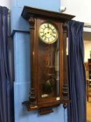 A walnut wall clock