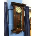 A walnut wall clock