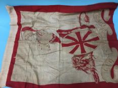 A linen flag, 'God Save The Queen'