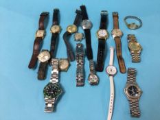 A collection of gents wristwatches