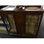 A mahogany china cabinet