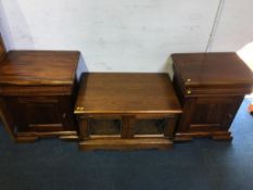 A pair of bedside cabinets and a TV stand