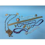 Three necklaces and a quantity of costume jewellery