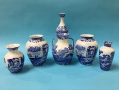 Six Spode 'Italian' vases