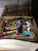 Two boxes of comics, to include DC and First etc.