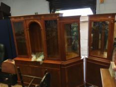 Two reproduction corner cabinets and a display cabinet