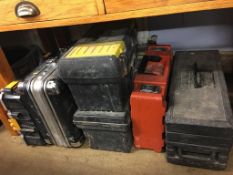 A quantity of tool boxes