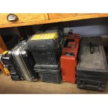 A quantity of tool boxes