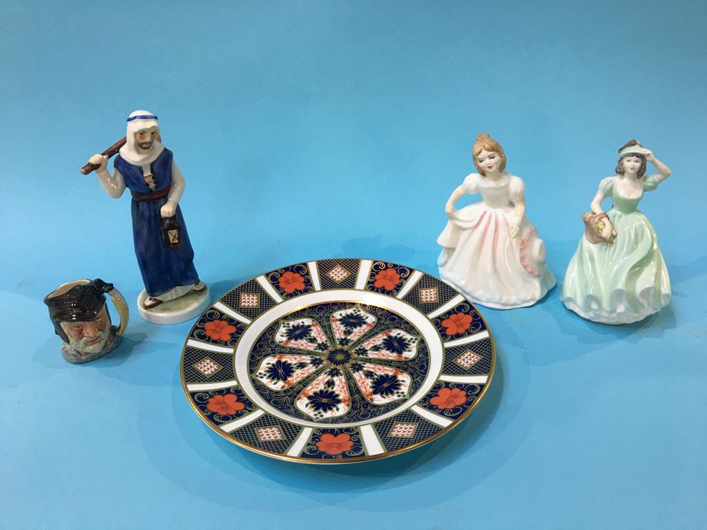 A Royal Crown Derby Imari plate and Goebel figure etc.