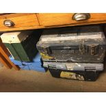 A quantity of tool boxes and contents