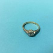 An 18ct diamond ring, approx. 0.3ct, size L/M, total weight 2.7 grams