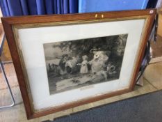 A large oak framed print 'The Little Beautiful'
