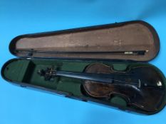 A violin, in fitted hard case
