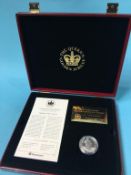 A cased Falkland Islands Golden Jubilee silver proof coin collection, 25 coins (1 cupro nickel)