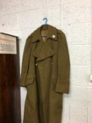 A khaki wool Great coat