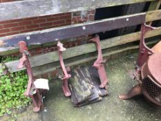 Three Sunderland Football Roker Park bench seats, from the Clock Stand, Roker Park