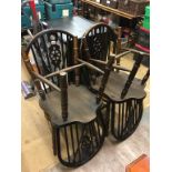 Four Windsor chairs