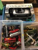 Three boxes of Die Cast toys