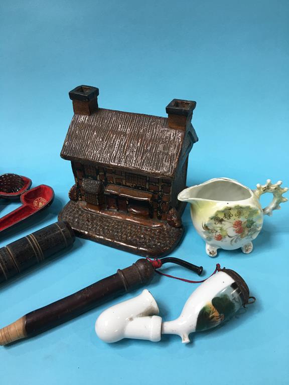 A box of assorted, to include a pipe, stopwatch etc. - Image 2 of 3