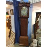 A mahogany longcase clock, George Carley, Diss, with silvered dial, two subsidiary dials and eight