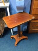 A 19th century mahogany occasional table, 59cm wide, 76cm long, 40cm deep