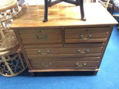 A walnut straight front chest of drawers. 90cm wide