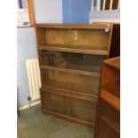 A light oak four tier bookcase. 89cm wide