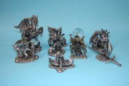 Nine boxed Myth and Magic figures
