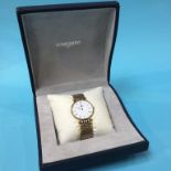 A gents Longines wristwatch, boxed, with paperwork