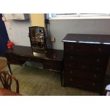 A Stag chest of drawers and a side table