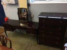 A Stag chest of drawers and a side table