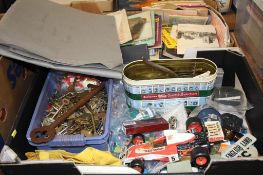 Two trays of assorted including ephemera