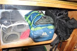 Quantity of hiking and camping equipment