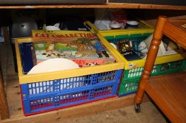 Four boxes of glass, china etc.