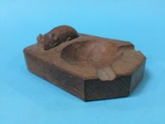 A Robert 'Mousey' Thompson oak ashtray