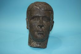 A pottery bust of a Man