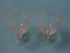 Six Stuart Crystal wine goblets